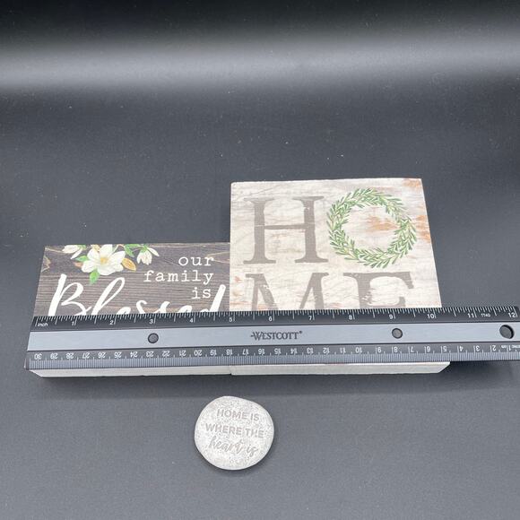 Set of Three 'Our Family Is Blessed' Home Decor Items - Picture 3 of 3